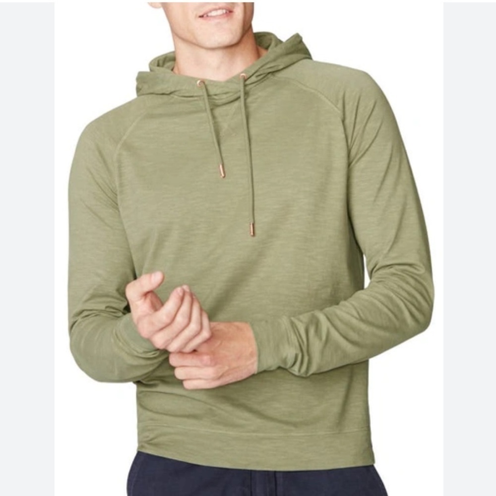 GOOD MAN BRAND Legend Slim Fit Pullover Hoodie Slub Jersey Green Size Small